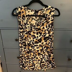 Carole Little top Sz M animal print